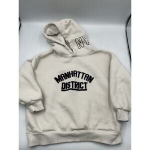 Zara Hooded Pullover Sweatshirt Kids NY Manhattan District Size 4-5